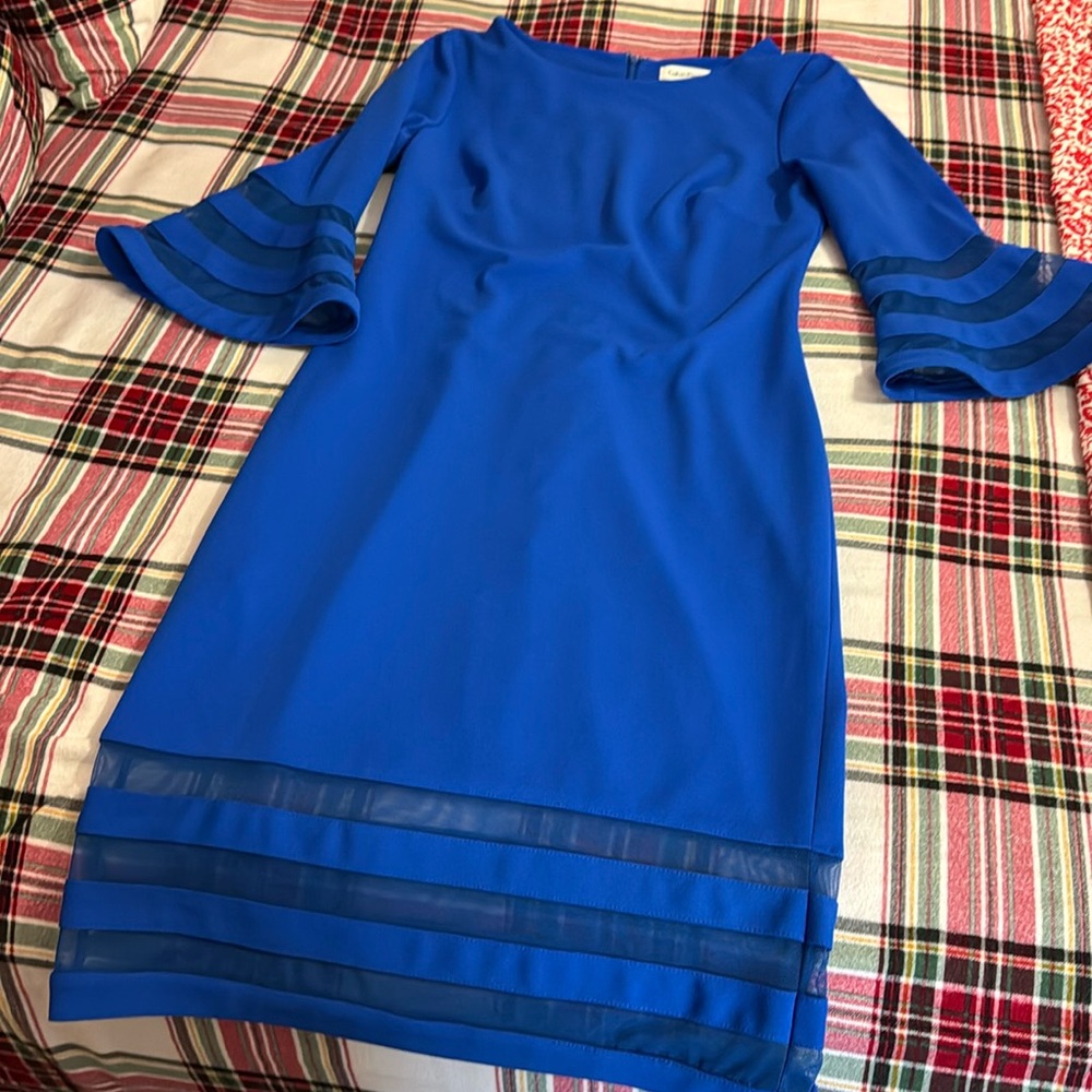 Calvin Klein royal blue dress size 6, EUC